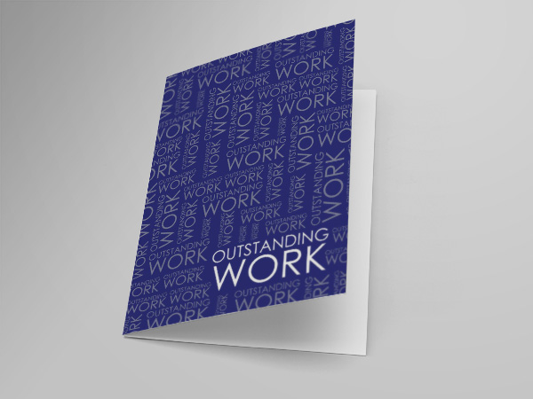 Employee Recognition greeting card design and printing
