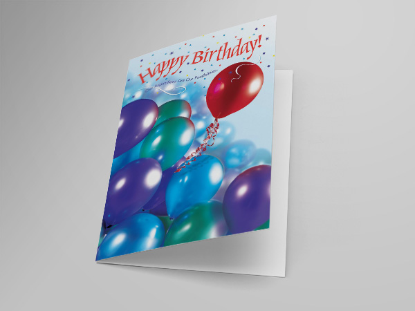 Happy Birthday greeting card design and printing