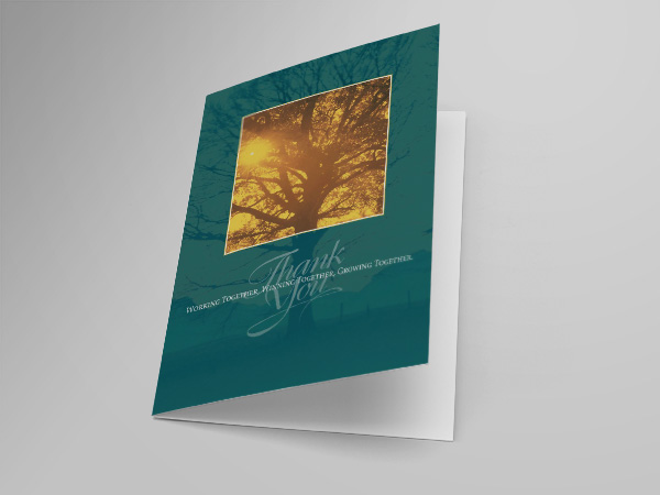 Thank You greeting card design and printing