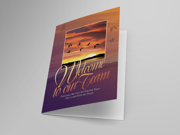 Welcome to Our Team greeting card design and printing